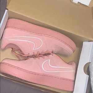 Nike Air Forces Pink Suede